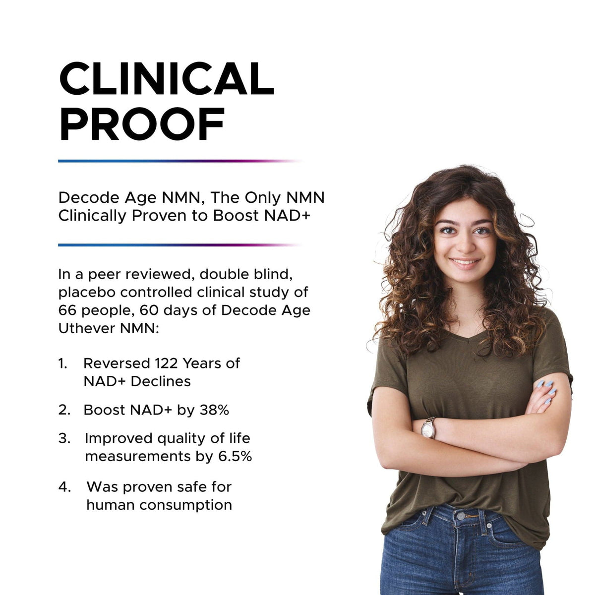 NMN Uthever 500mg | Clinically Proven to Boost NAD+ | 30 Capsules - Decode Age