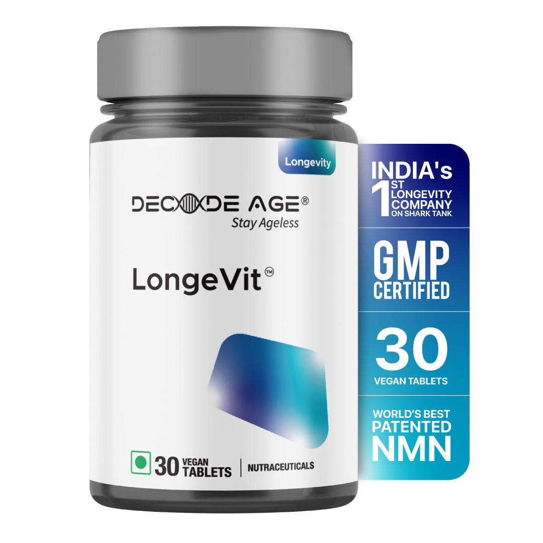 LongeVit | Breakthrough Longevity Formulation | 30 Tablets - Decode Age