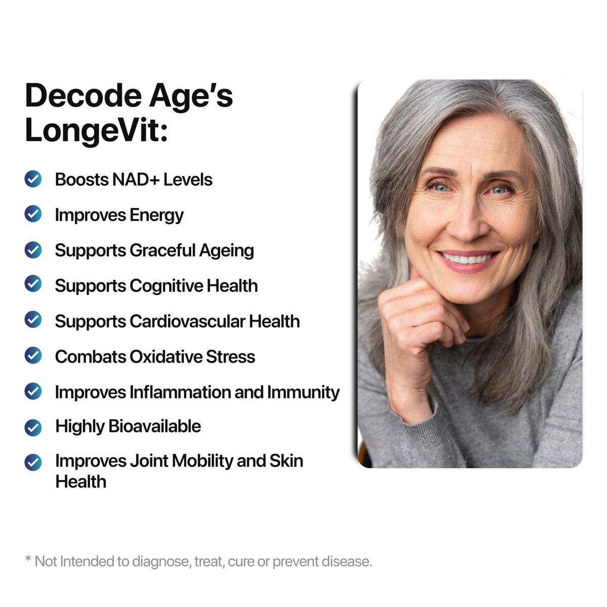 LongeVit | Breakthrough Longevity Formulation | 30 Tablets - Decode Age