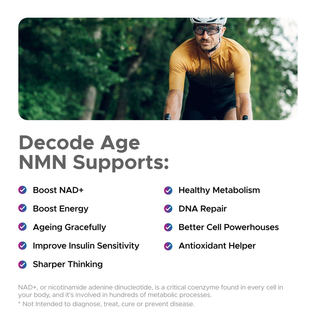 Pure NMN Sublingual Powder | 100% Water Soluble | 30g - Decode Age