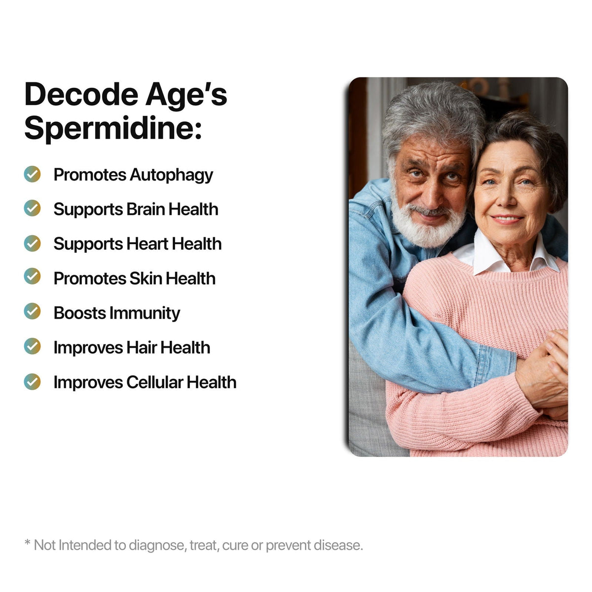 Spermidine 10mg | 99% Ultra High Concentrated | 60 Capsules - Decode Age